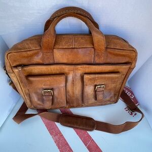 Unisex Rawlings Adjustable Brown Baseball Glove Leather Messenger Bag